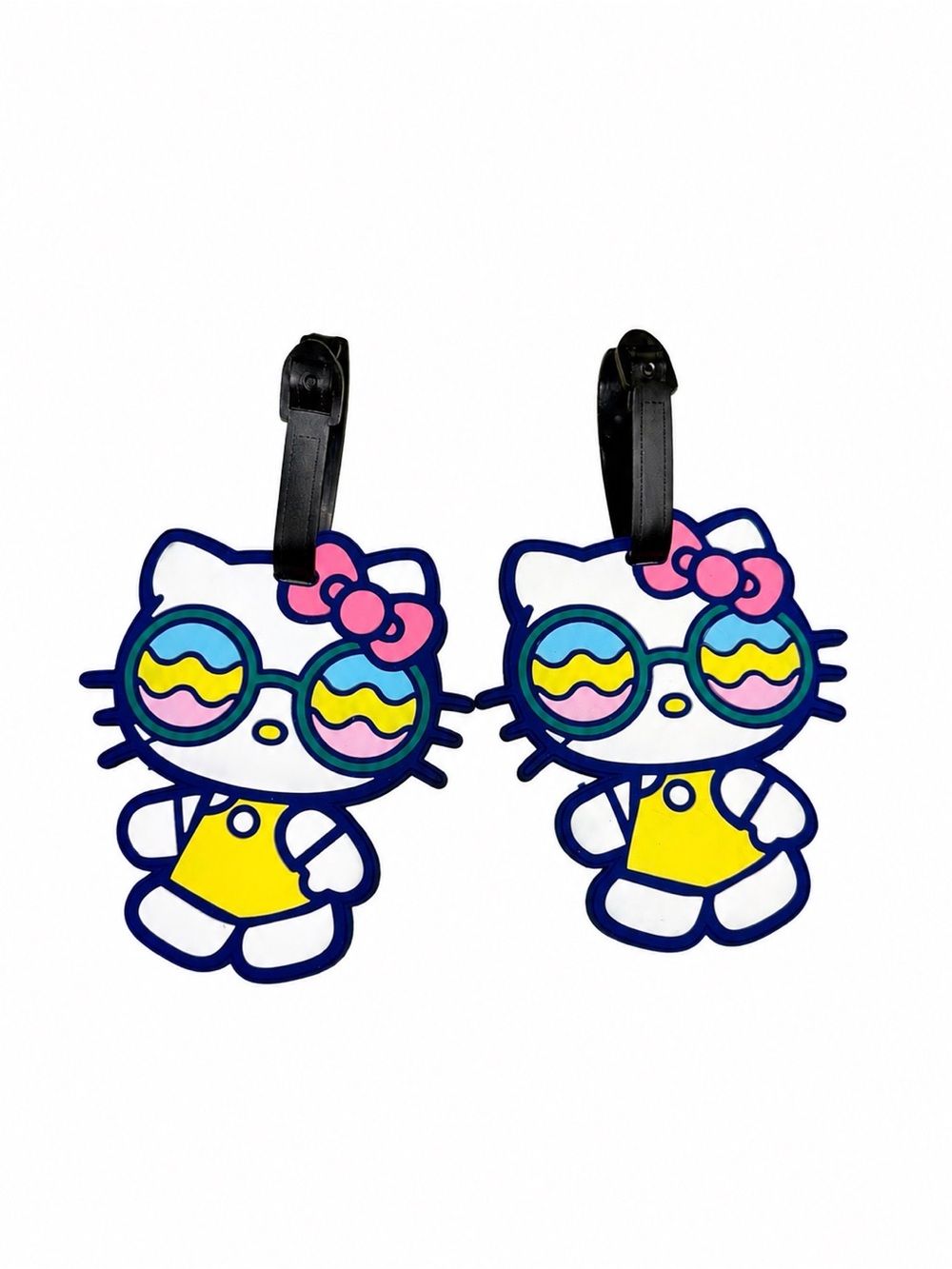 Hello Kitty Colorful Sunglass Luggage Tags - White, Yellow, Pink, Blue